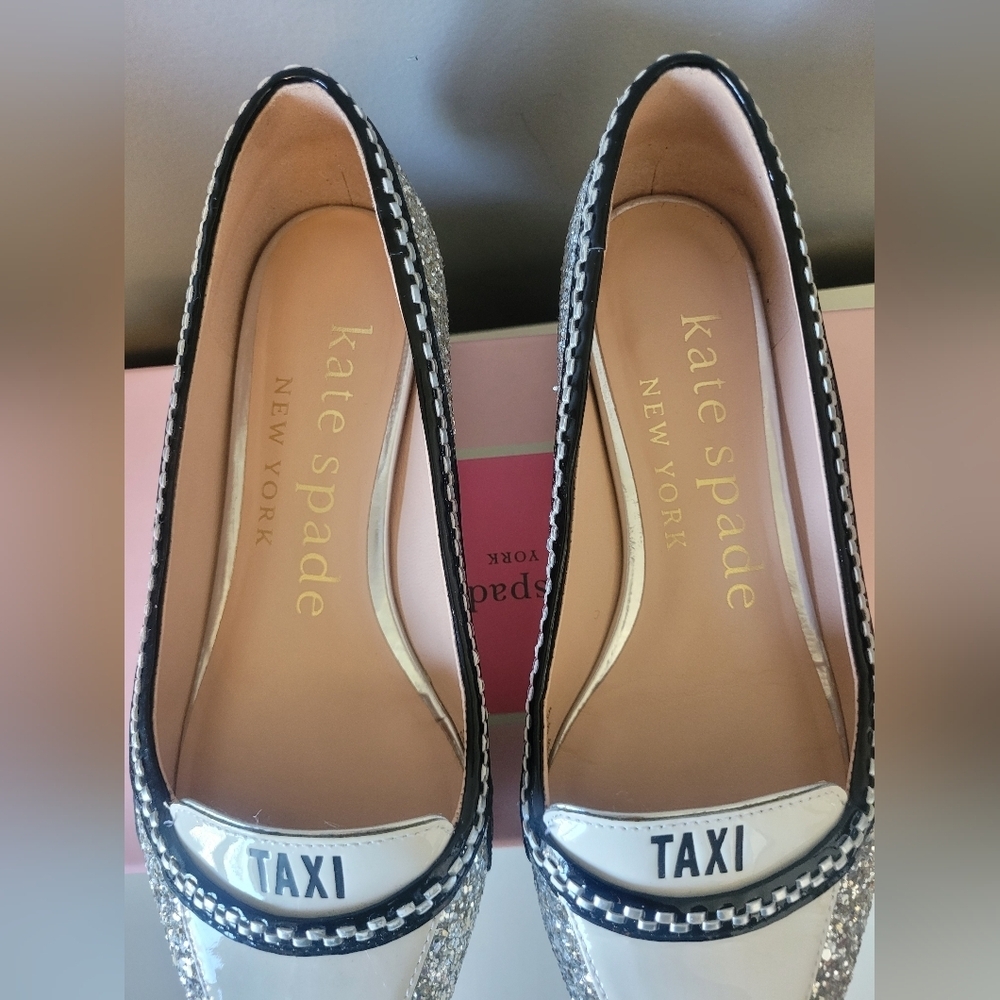 Kate Spade Gogo Glitter Taxi Flats, VGUC, Size 5.5 - Picture 4 of 13